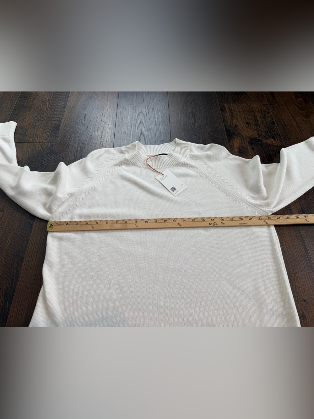 Quince Women’s 100% Organic Cotton Mock Neck Sweater Ivory NWT Size Large - Picture 9 of 10